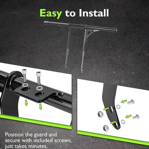 Mofun Crash Bar Front Engine Guard Flat-Out Bar Compatible with Harley Sportster 1200 883 with Forward or Mid Control 2004-2022, Gloss Black in Kuwait
