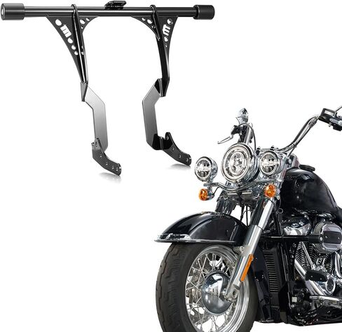 Mofun Front Crash Bar Compatible with Harley Softail 2018-2026, Highway Engine Guard Crash Bar Fit Street Bob FXBB Heritage FLHC/S Fat Boy FLFB/S Breakout Low Rider S FXLRS, Gloss Black in Kuwait