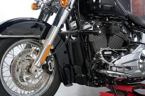 Mofun Front Crash Bar Compatible with Harley Softail 2018-2026, Highway Engine Guard Crash Bar Fit Street Bob FXBB Heritage FLHC/S Fat Boy FLFB/S Breakout Low Rider S FXLRS, Gloss Black in Kuwait