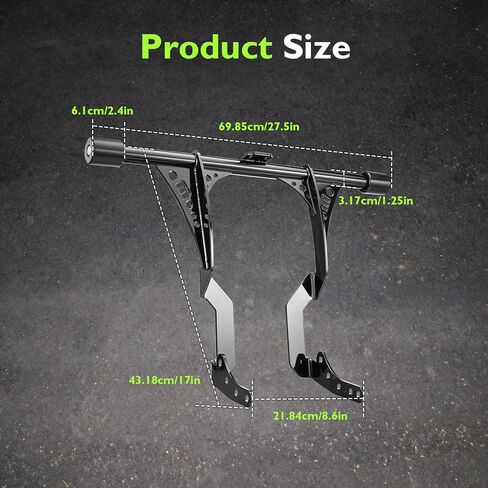 Mofun Front Crash Bar Compatible with Harley Softail 2018-2026, Highway Engine Guard Crash Bar Fit Street Bob FXBB Heritage FLHC/S Fat Boy FLFB/S Breakout Low Rider S FXLRS, Gloss Black in Kuwait