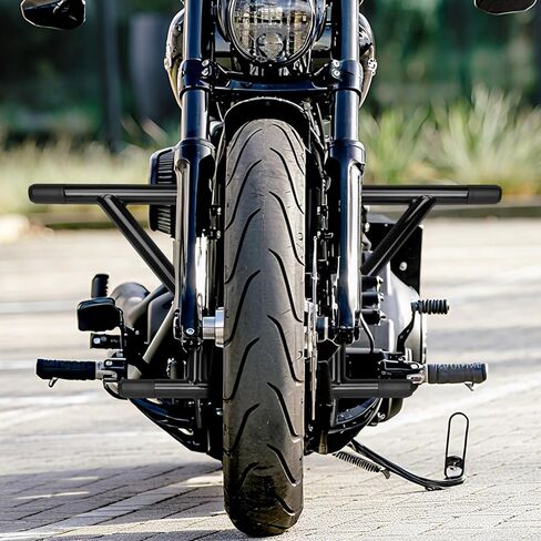 Motorcycle Engine Guard Crash Bar fit for Harley Softail Fat Bob Fat Boy Street Bob Low Rider Sport Glide Deluxe Breakout 2018-2025, Front Engine Guard Crash Bar Highway Footpeg in Kuwait