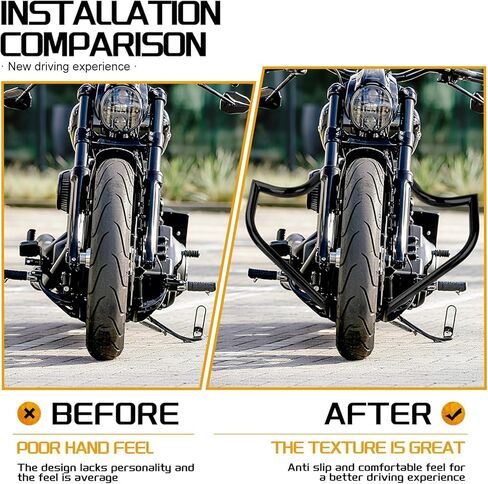 قضيب حماية محرك الدراجة النارية مناسب لدراجات Harley Softial Slim Standard Deluxe Street Bob Low Rider Heritage Spot Glide FXBB FXLR FXST FXBR FXFB FLDE FLCH FLSB FLSL FLFB FLI 2018-أحدث in Kuwait