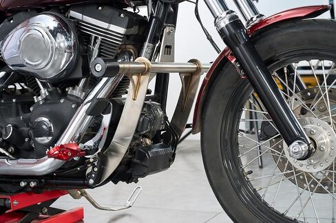 واقي المحرك الأمامي Mofun متوافق مع موديلات Harley Dyna مع أدوات التحكم الأمامية أو ألواح الأرضية، شريط مسطح مناسب Dyna FLD FXD/I FXDB/I FXDC/I FXDL/I FXDF 2006-2017، لمسة نهائية طبيعية من الفولاذ المقاوم للصدأ in Kuwait