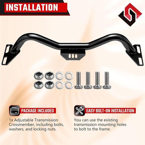Adjustable Transmission Crossmember, Heavy-Duty Transmission Crossmember Kit Fit for Chevy/GMC C10 C20 2WD Trucks Blazer Suburban in Kuwait