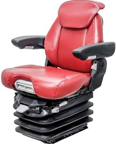 Fits Case IH 9100 & Steiger KM 1061 Seat & Air Suspension - Red Leatherette in Kuwait