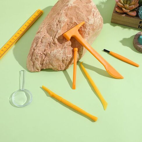 3sets Plastic Dig Tool Set: Archaeological Excavation Tool Kit Dino Dig Kit with Mini Hammer Chisel Brush Scraper for Gems in Kuwait