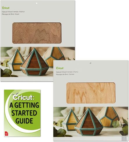 Cricut Natural Wood Veneers Bundle, Cherry and Walnut, 12x12 for Crafts Mini Doll House Building Models School Art Ornament Projects Engraving Painting Explore Maker 3 Machine in Kuwait