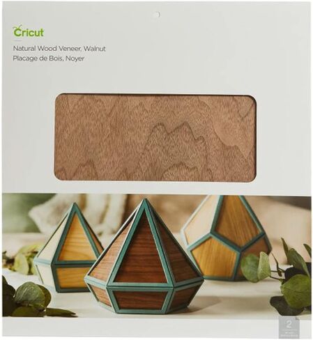 Cricut Natural Wood Veneers Bundle, Cherry and Walnut, 12x12 for Crafts Mini Doll House Building Models School Art Ornament Projects Engraving Painting Explore Maker 3 Machine in Kuwait