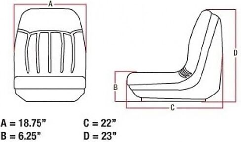 6669135 One New Black Vinyl Seat with Slide Tracks Fits Bobcat Models A220 A300 S100 S130 S150 S160 S175 & More in Kuwait
