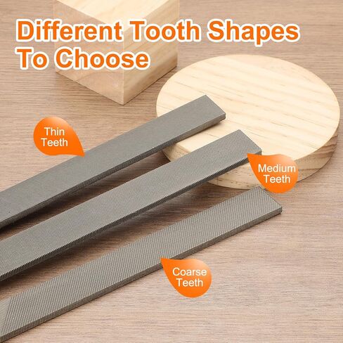 HARFINGTON Flat Medium Cut File 16" Double Cut Teeth High Carbon Steel Hand Rasp File without Handle for Metal Wood Deburring Removing in Kuwait