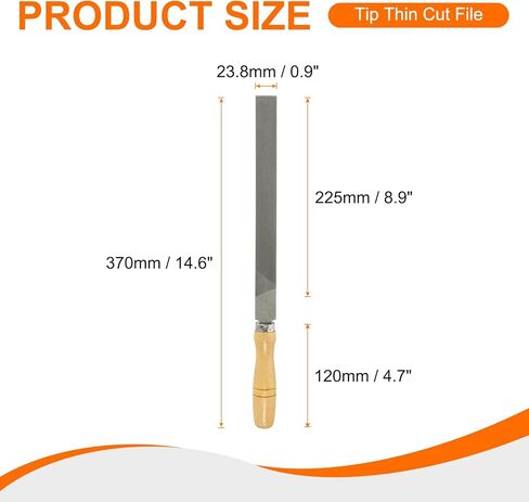 HARFINGTON 3pcs Flat Cut File 10" Double Cut Teeth High Carbon Steel Hand Rasp File with Wood Handle for Metal Wood Deburring Removing in Kuwait