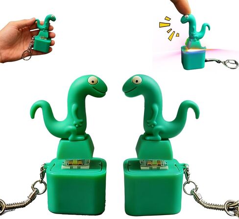 Lizard Keychain Sound Fidget Toys, Fun Rechargeable Lizard Anxiety Relief Keychain Button Toy with Sound & Colorful Light, Portable Anxiety Relief Toy, Adults Keyboard Clicker(2pcs) in Kuwait