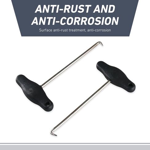 2 PCS Car Air Vent Panel Trim Removal Tools, 3.2" x 6.1" Instrument Cluster Removal Pulling Hooks Tool, Air Outlet Dashboard Removing Tool, Compatible with Volkswagen, Audi (Black) in Kuwait