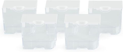 Elizabeth Ward Bead Storage Solutions Clear Plastic Storage Containers (5pc) – Medium – Organize Beads, Jewelry Making and Craft Supplies, Earrings and More – Securely Snaps Shut, 1-3/4" x 2" x 1-1/8" in Kuwait