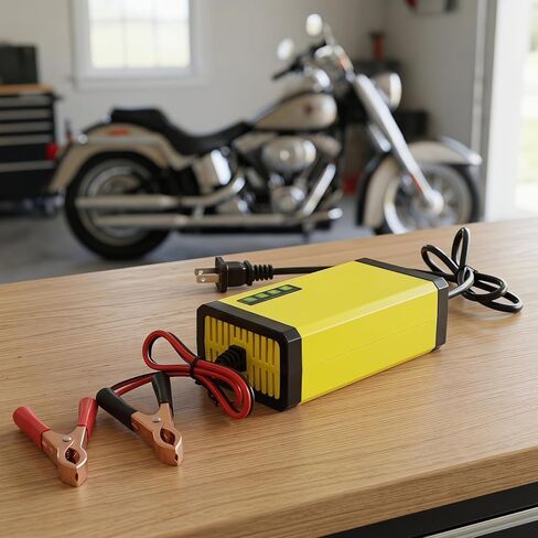 iplusmile 12V 2A Motorcycle Battery Charger – Smart Trickle Charging LCD Display Auto-Maintainer – for Motorcycles ATVs Lawn Mowers Boats for AGM Gel Flooded Batteries in Kuwait