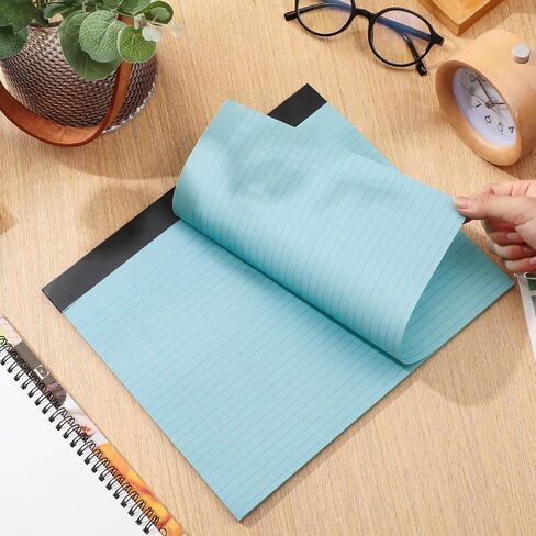 Jetec 6 Pcs Legal Pads Recycled Landscape Pad College Ruled 50 Sheets/Pad Assorted Colors Writing Pads 11" x 9.5" Horizontal Notebook for Work School Office Travel Supplies in Kuwait