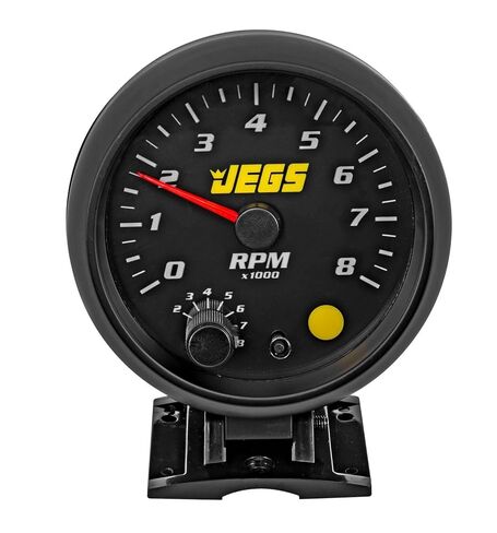 JEGS 41305 3 3/4 بوصة. مقياس سرعة الدوران بقاعدة، 0-8,000 دورة في الدقيقة - وجه أسود in Kuwait