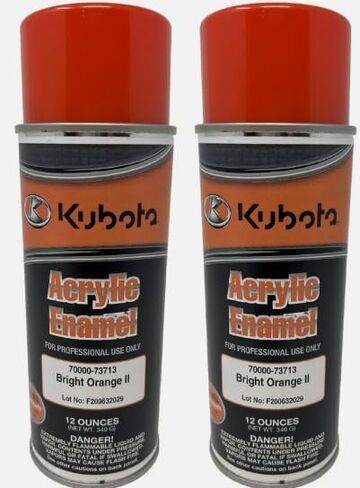R&L Supply قطعتان من طلاء الرش الأصلي OEM Kubota 70000-73713 Bright Orange II Touch Up in Kuwait