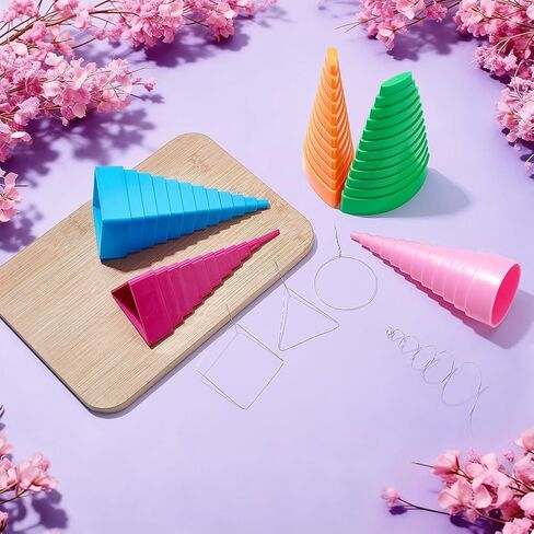 UNICRAFTALE 5Pcs 5 Styles Wire Wrapping Mandrel Plastic Jewelry Shape Mandrel Kit Medium Orchid Jewellery Making Bending Tools for Jewelry Wire Wrapping and Jump Ring Forming Random Color in Kuwait