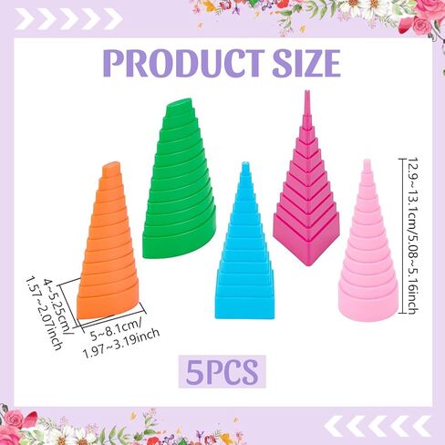 UNICRAFTALE 5Pcs 5 Styles Wire Wrapping Mandrel Plastic Jewelry Shape Mandrel Kit Medium Orchid Jewellery Making Bending Tools for Jewelry Wire Wrapping and Jump Ring Forming Random Color in Kuwait