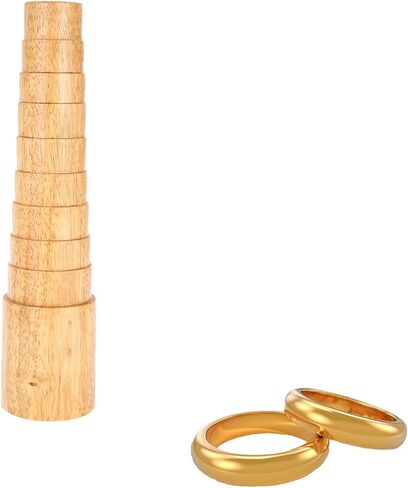 Cyrank Wooden Step Bracelet Mandrel, Ring Sizer Measuring Tool Oval Sizing Wrapping Tool Jewelry Ring Sizer Mandrel for Jewelry Finger Ring Making in Kuwait