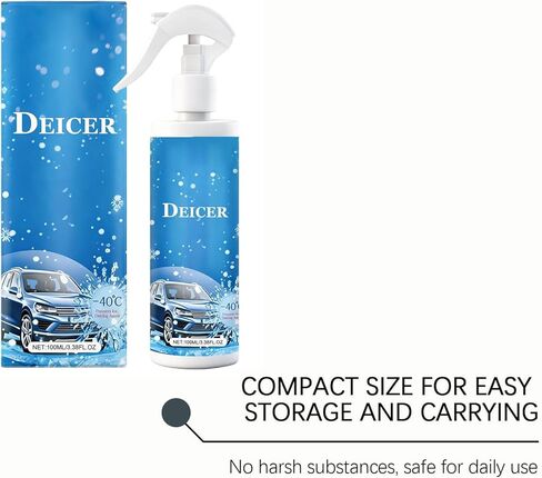 Instant Ice Melter, Windscreen De Icer for with Anti Frost Shield, High Concentration Fluid with Streak Free Feature, Selling Points, Product Size for 100ml Home Garden Outdoor Travel in Kuwait