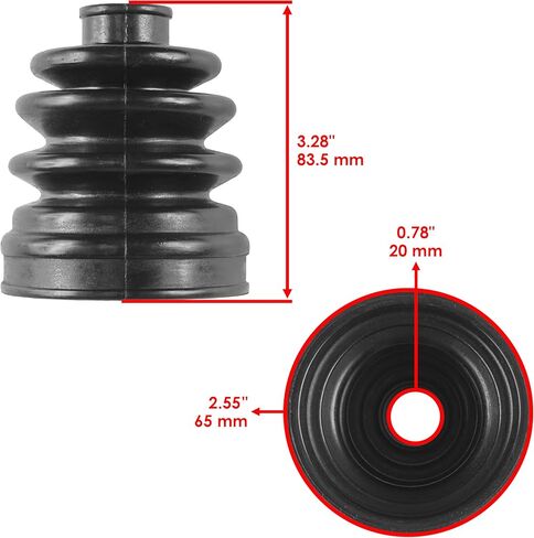 Caltric Front Axle Inner Outer Cv Boot Kit Compatible with Yamaha Big Bear 350 Yfm350Fw 4Wd 1997-1999 in Kuwait
