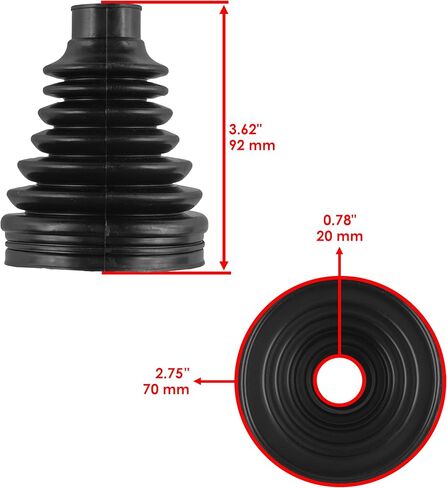 Caltric Rear Axle Inner Cv Boot Kit Compatible with Polaris Rzr 800 Efi 2008 2009 2010 in Kuwait