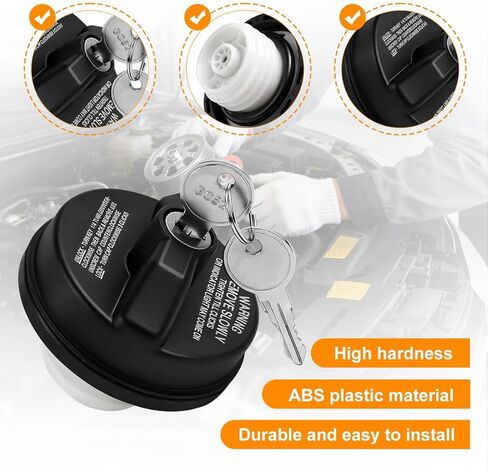 غطاء غاز لقفل السيارة، OEM # 12495845 غطاء قفل باب حشو وقود المركبات الثقيلة مع مفاتيح، ملحقات بديلة للسيارات، متوافق مع Accord Avalon Venza in Kuwait