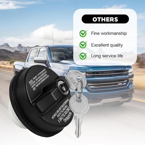 غطاء غاز لقفل السيارة، OEM # 12495845 غطاء قفل باب حشو وقود المركبات الثقيلة مع مفاتيح، ملحقات بديلة للسيارات، متوافق مع Accord Avalon Venza in Kuwait