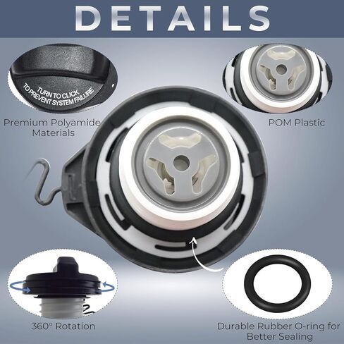Gas Cap, Fuel Cap for Volvo, 2010-2017 XC60, 2009-2016 XC70, 2003-2014 XC90, 2015-2018 V60, 2003-2010 V70, 2004-2009&2011-2018 S60, 2007-2015 S80, 31392044 in Kuwait