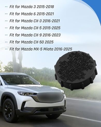 غطاء خزان أسطوانة الفرامل الرئيسية يناسب Mazda 3 6 CX-3 CX-5 CX-9 CX-50 MX-5 Miata 2015-2025 2.0L 2.5L L4، غطاء خزان زيت أسطوانة الفرامل الرئيسية، استبدال KD334355YD in Kuwait