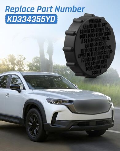 غطاء خزان أسطوانة الفرامل الرئيسية يناسب Mazda 3 6 CX-3 CX-5 CX-9 CX-50 MX-5 Miata 2015-2025 2.0L 2.5L L4، غطاء خزان زيت أسطوانة الفرامل الرئيسية، استبدال KD334355YD in Kuwait