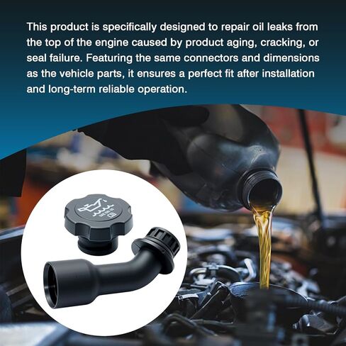Engine Oil Filler Tube w/Cap Compatible with Chevy Trailblazer Silverado Avalanche Suburban Cheyenne Avalanche for GMC Yukon Sierra for Buick Rainier for Ca-dillac Escalade 2003-2008 in Kuwait