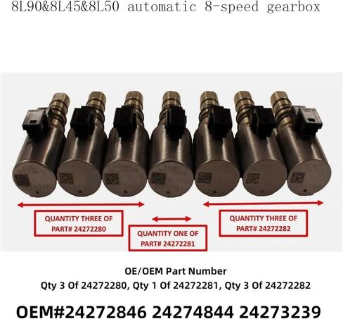 Valve body solenoid kit (includes all 7 solenoids needed) 8L90 & 8L45 & 8L50 in Kuwait