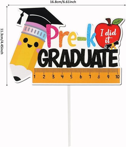 Kindergarten Graduation Cake Topper, Class of 2025 Pre-K Graduate Appetizers Cake Dessert Decorations,Pre School Graduation Party Supplies in Kuwait