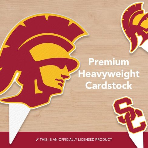 مجموعة أغطية الكب كيك وأغطية الكيك من جامعة صبار الصحراء بجنوب كاليفورنيا - USC Trojans 25 قطعة من لوازم حفلات الطعام، وديكورات مفارش المائدة، والتخرج ويوم اللعب in Kuwait
