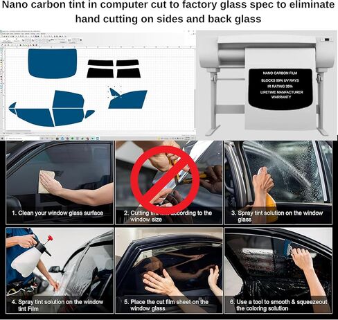 Precut Tint Kit Nano Carbon Film for Volkswagen Taos 2021-2026 Driver and Passenger Windows Computer Cut to Custom Fit Your Windows.. (35% All) in Kuwait