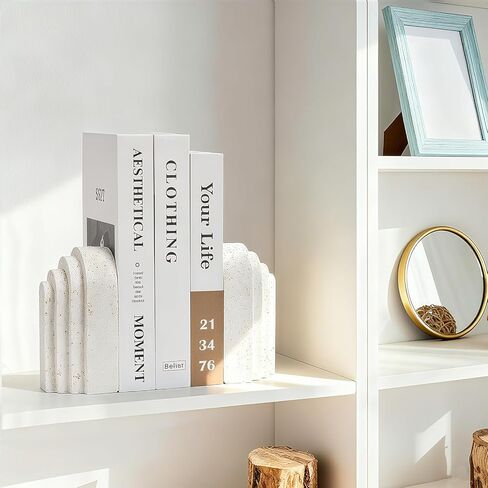 نهايات الكتب شديدة التحمل للأرفف، حامل كتب ديكور من الراتنج للكتب الثقيلة، سدادة كتب جمالية مزخرفة، مجموعة من 2 للمنزل والمكتب والمكتبة والتنظيم in Kuwait