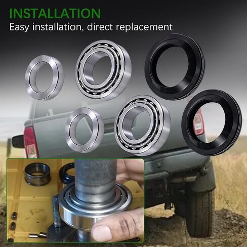 2Pcs Rear Axle Bearing Oil Seal Kit Fit for Nissan Titan 2004-2007 Frontier 2005-2017 Xterra 2006-2015,Rear Axle Shaft Wheel Bearing Inner Spacer Oil Seal Replace 43252-7S200 40210-7S210 43070-7S20 in Kuwait