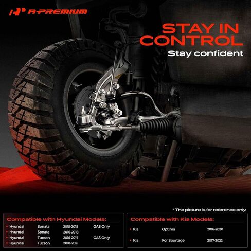 A-Premium 2 x Front Lower Ball Joint, Compatible with Hyundai Sonata 2015-2017, Tucson 2016-2021 & Kia Optima 2016-2020, Sportage 2017-2022, Without Bolts in Kuwait