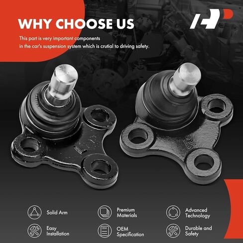 A-Premium 2 x Front Lower Ball Joint, Compatible with Hyundai Sonata 2015-2017, Tucson 2016-2021 & Kia Optima 2016-2020, Sportage 2017-2022, Without Bolts in Kuwait