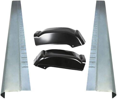 Compatible With Chevy 1999-2007 For Silverado 4 Door Extended Cab Outer Rocker Panel And Cab Corner Pair in Kuwait