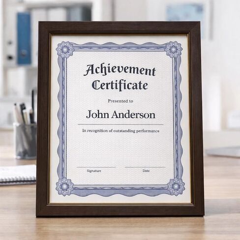 Certificate Paper 8.5 x 11 with Blue Border, 100 Sheets Printable Diploma & Award Certificate Paper, 140 GSM Thick Letter Size Paper for Graduation, Recognition, Achievement, Printing in Kuwait