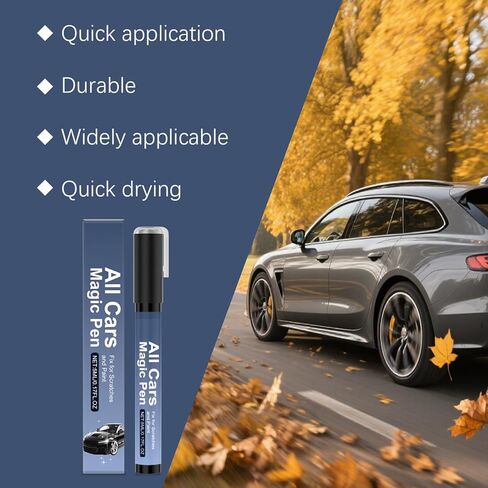 2 Pcs Magic Car Scratch Remover Pen, 2026 New Car Paint Repair Pen, Portable Auto Scratch Remover for Cars and Home Use, Universal Car Touch Up Pen for Vehicles for All the Colors in Kuwait