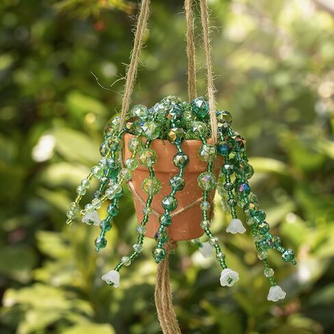 kanpura 1875 Pcs Green Glass Beaded Plant Kit Green Beads for Succulent Plant Jewelry Making and DIY Crafts Earrings Necklace Plants Lover Gifts in Kuwait
