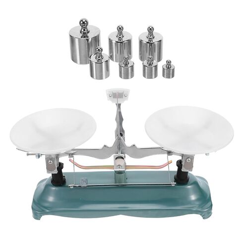 OSALADI Mechanical Laboratory Balance Scale with 500g Capacity and 0.5g Graduation, Double Pan Tray Scale with Weight Kit for Physics and Chemistry Teaching, Educational Science Experiment in Kuwait