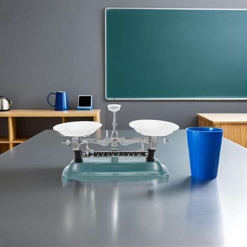 OSALADI Mechanical Laboratory Balance Scale with 500g Capacity and 0.5g Graduation, Double Pan Tray Scale with Weight Kit for Physics and Chemistry Teaching, Educational Science Experiment in Kuwait
