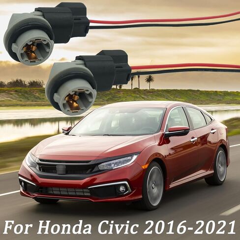 2 Sets Side Marker Light Socket Lamp Bulb Connector Wiring Harness Pigtail Plug Fit for Honda Civic 2016-2021 Replaced OE 33304-TET-H01 in Kuwait