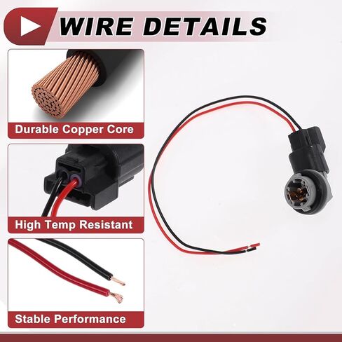 2 Sets Side Marker Light Socket Lamp Bulb Connector Wiring Harness Pigtail Plug Fit for Honda Civic 2016-2021 Replaced OE 33304-TET-H01 in Kuwait